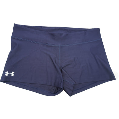 Under Armour Women's On The Court 3" Stretch Fitted Shorts Navy Blue Size XXL