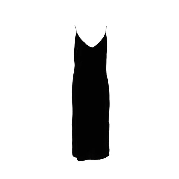 Buffalo David Bitton Women's Strappy Velvet Midi V Neck Dress Black Size Medium