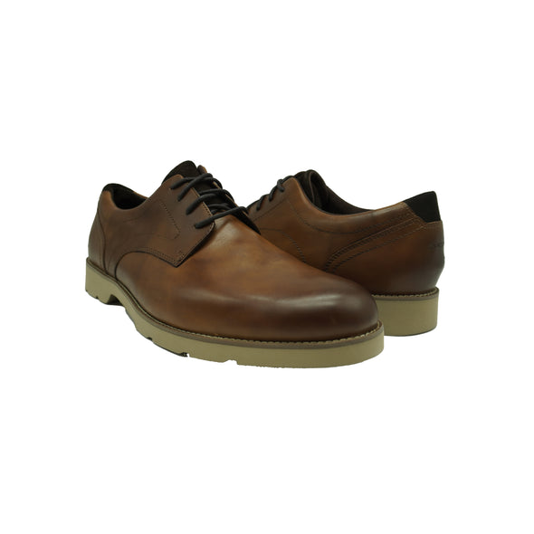 Rockport Men's Bradlee Plain Toe Oxford Dress Shoes Brown Size 16